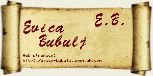 Evica Bubulj vizit kartica